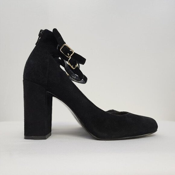 Nine West Shoes - Nine West Socialite Black Suede Heels 7.5